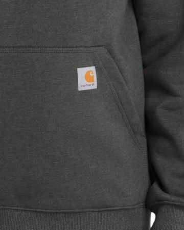 Closeup of a CT100615 Carhartt Rain Defender Paxton Heavyweight Hooded Sweatshirt